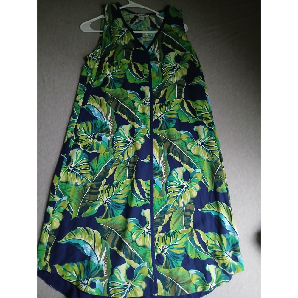 Tommy Bahama Dress XL Midi Floral Boho Cottage Resort Tassel Beach Cruise
